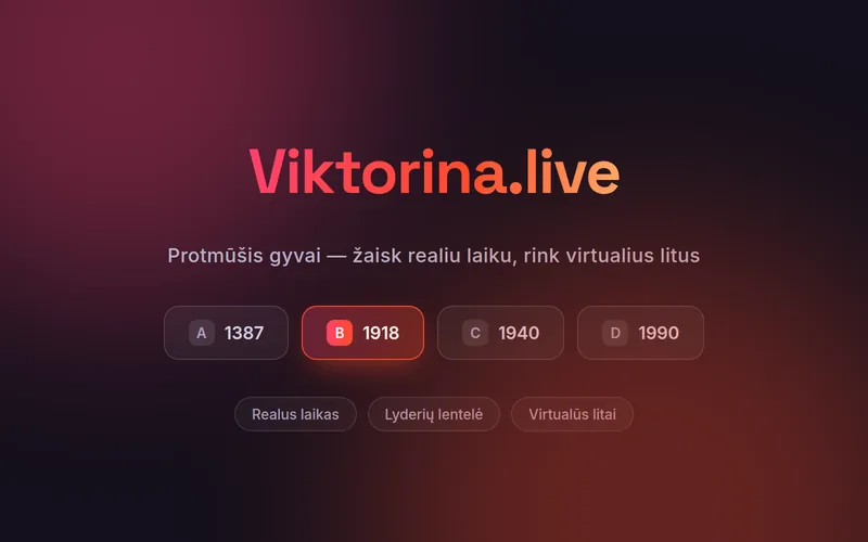Cover artwork for the Viktorina.live quiz platform